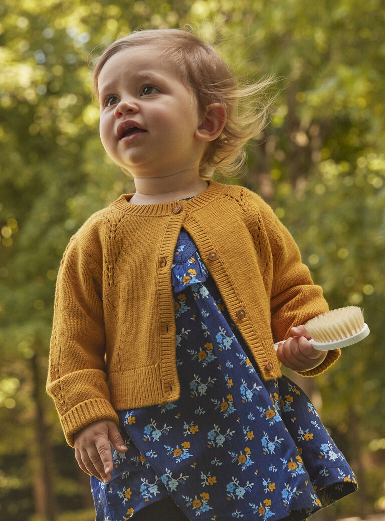 Cardigan ambre jaune
