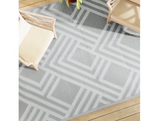 VIDAXL - Couverture pique nique Tapis d'extérieur gris 190x290 cm pp