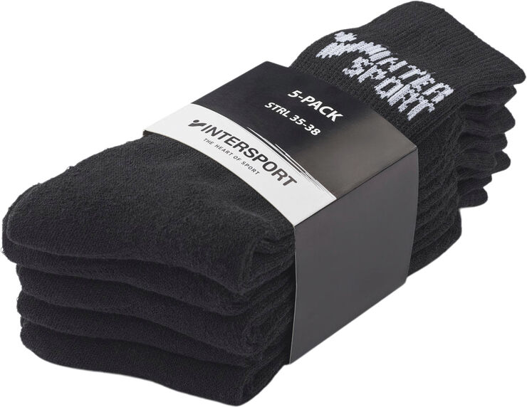 INTERSPORT Tennisstrømper 5 pak Sort