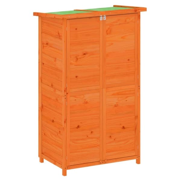 vidaXL Hageredskapsbod brun 83x57x140 cm heltre furu