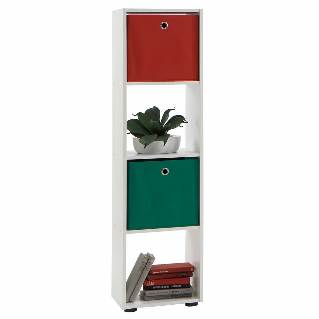 FMD Plank met 4 vakken, wit