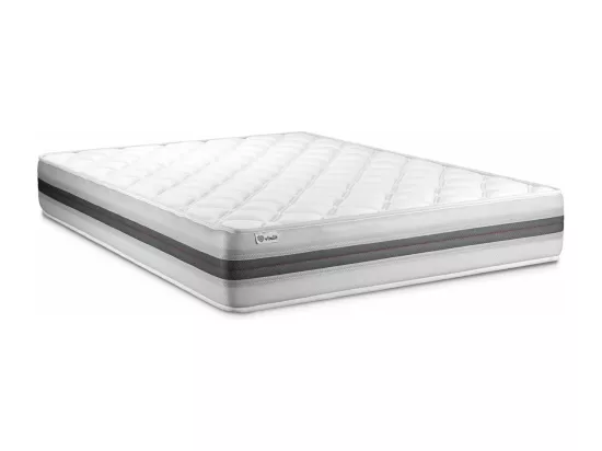 Ensemble VITALMEMO BACK 140x190cm sommier kit gris
