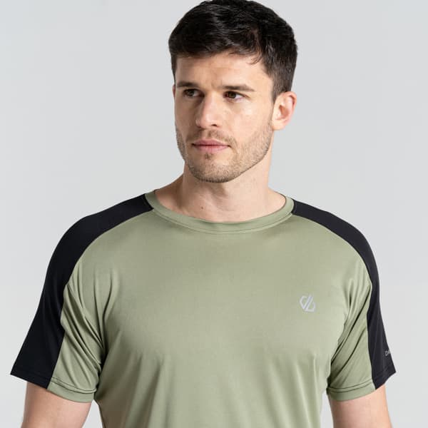 T-shirt running DARE 2B DISCERNIBLE II TEE OIL GREEN/BLACK
