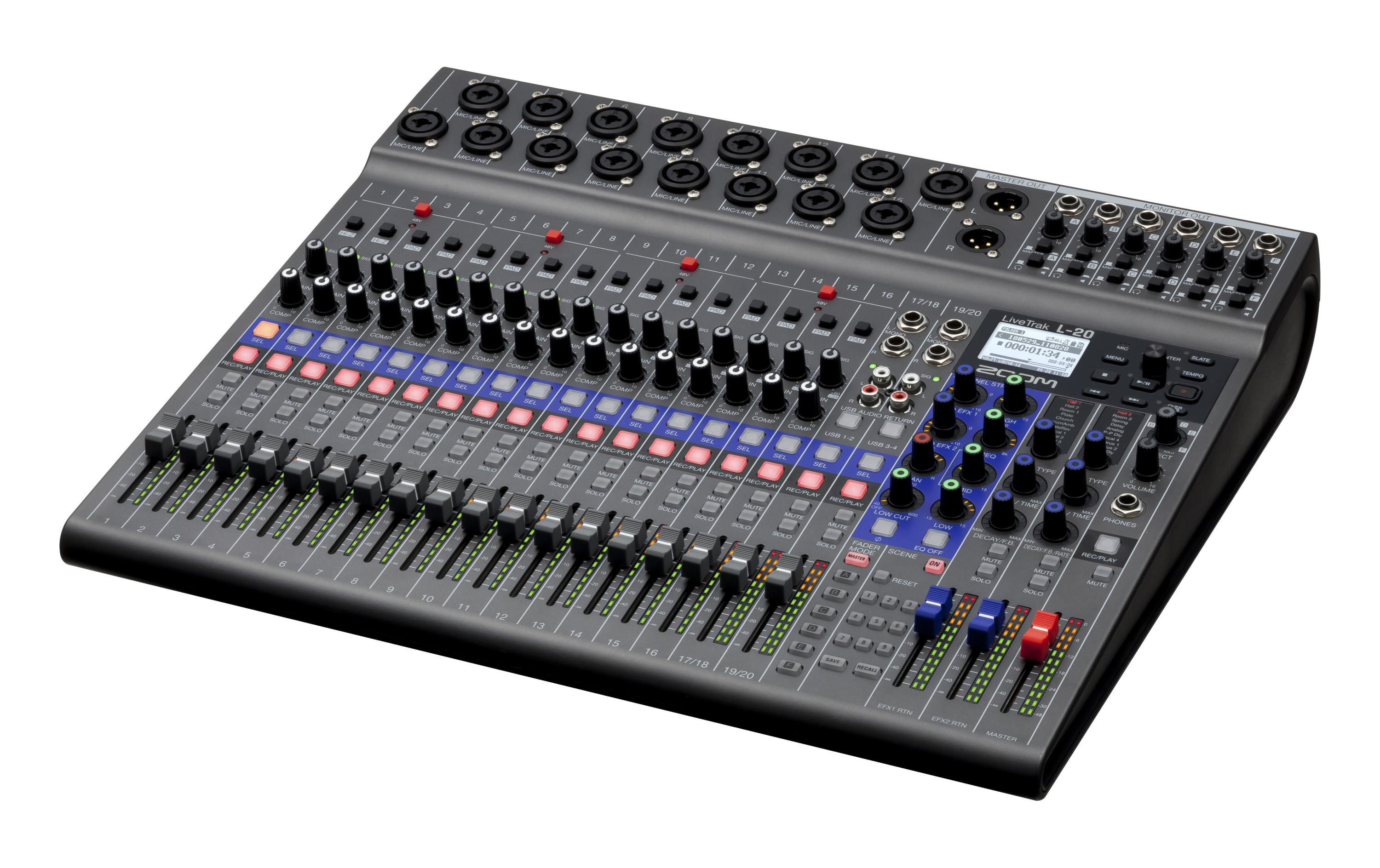 Mischpult LiveTrak L-20<br>20-Kanal digital LiveTrak Mischpult