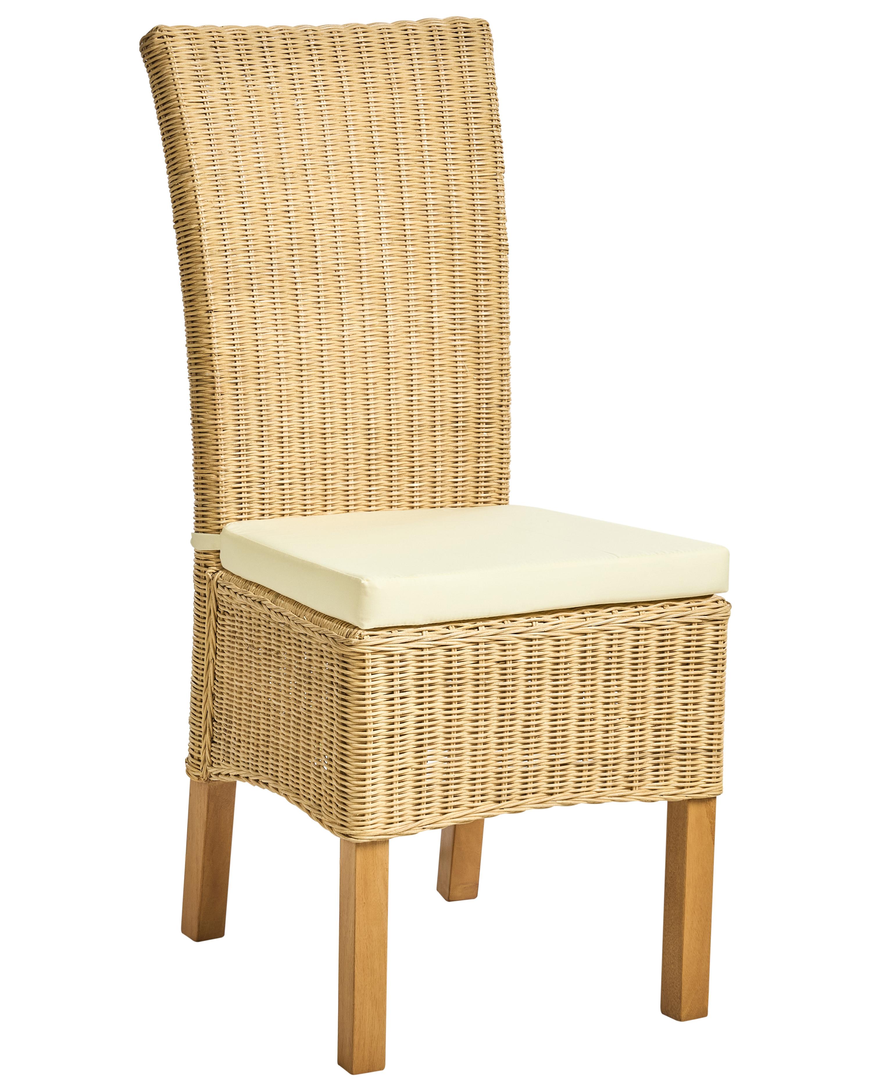 Set van 2 eetkamerstoelen ANDES Rotan Natuurlijk