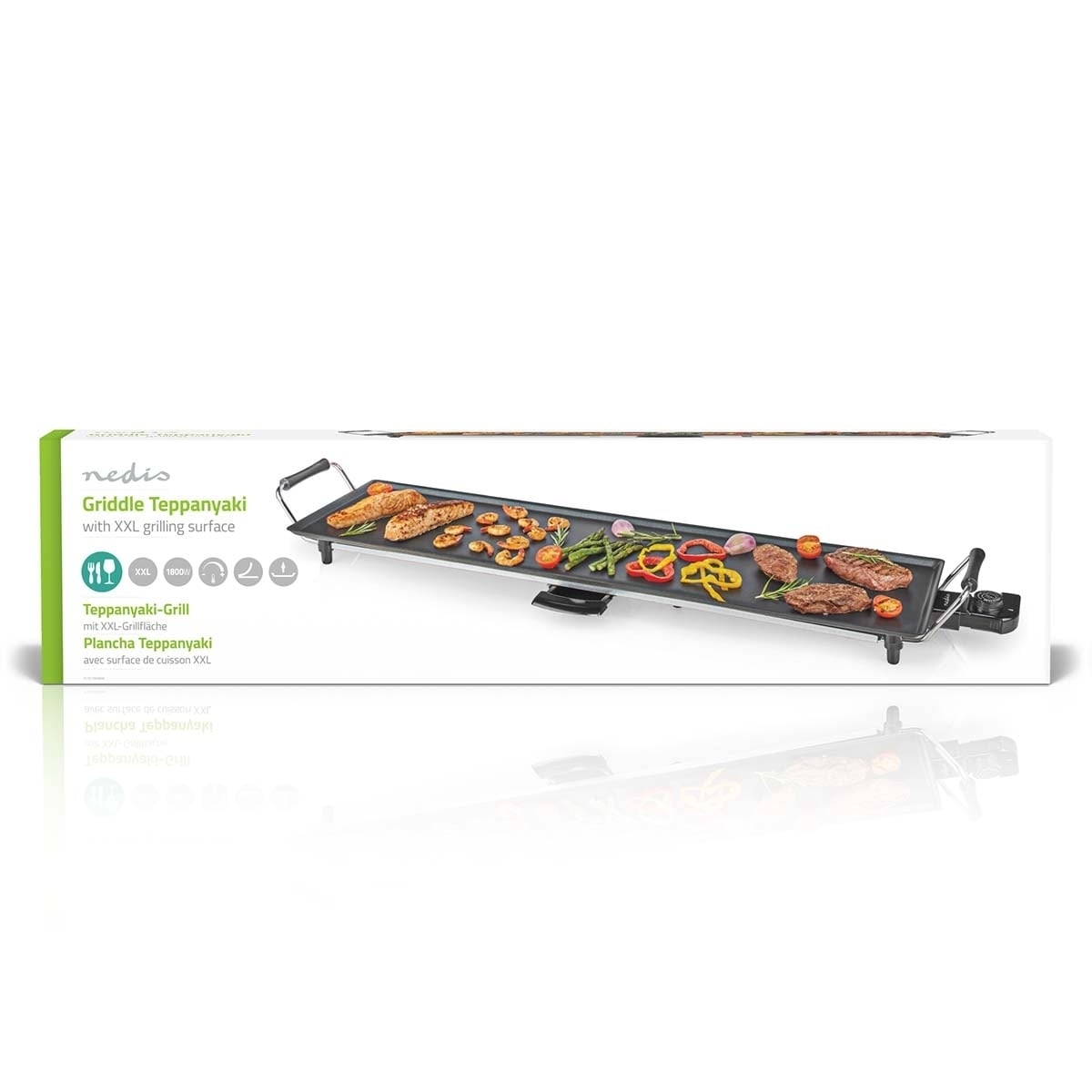 Nedis Teppanyaki Table Grill | Bakeflat (l x b): 90 x 23 cm | 5 Varmeinnstillinger