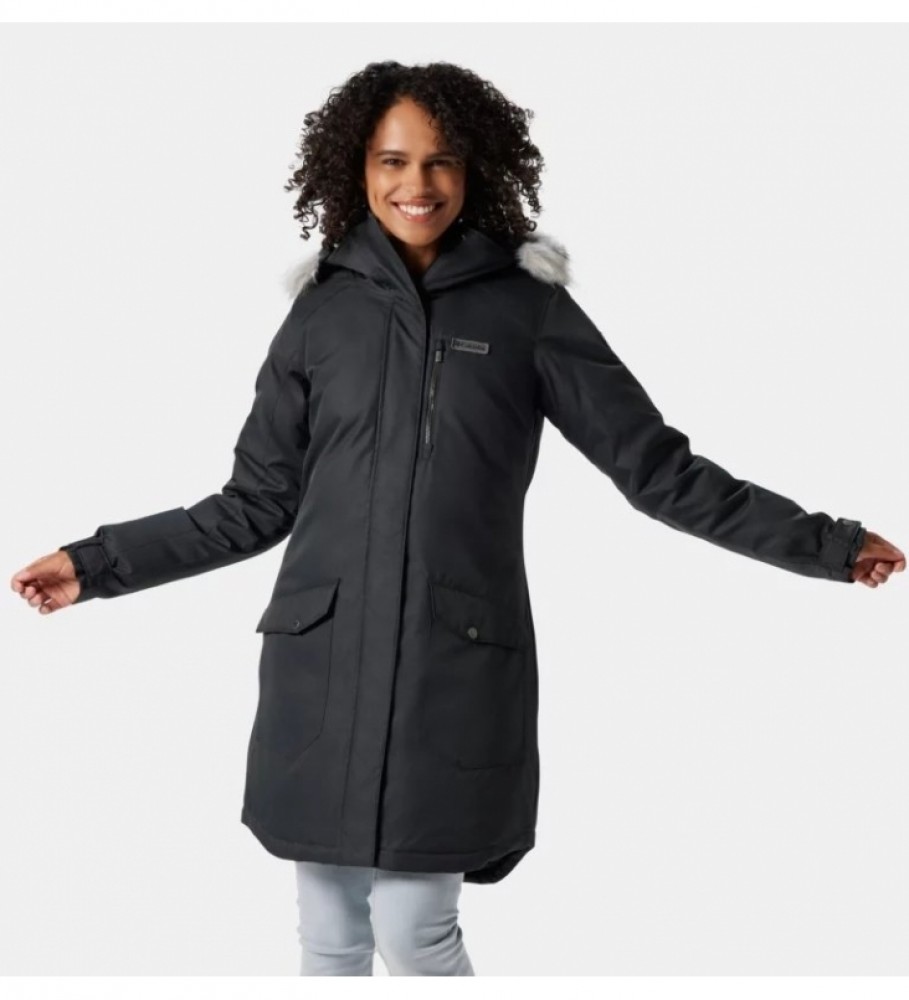 Casaco longo Columbia Suttle Mountain em plumas sintéticas, preto