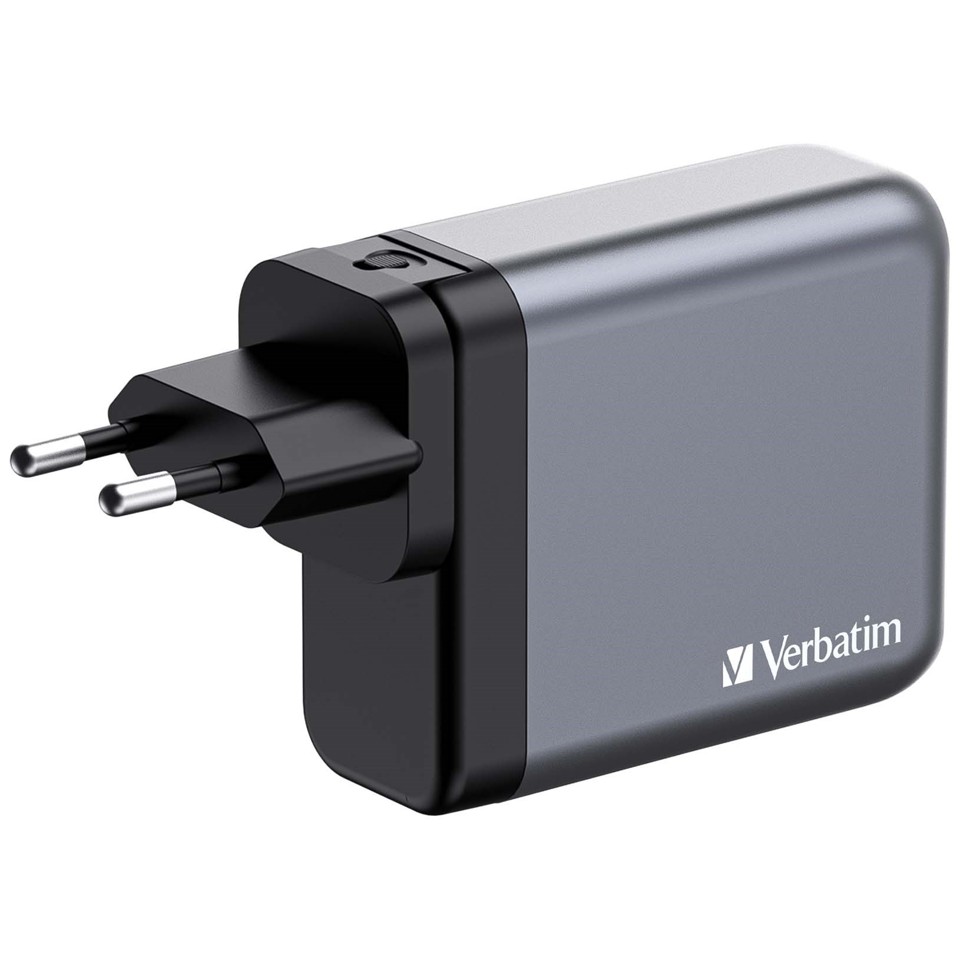 Verbatim - GNC-140 GaN oplader 4 port 140W USB-A/USB-C