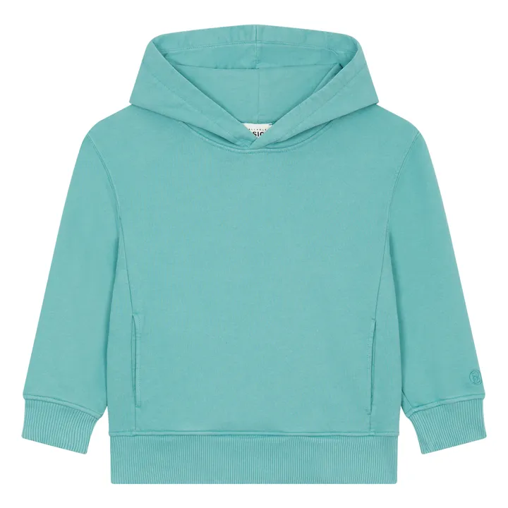 SMALLABLE BASICS Sweat A Capuche Garçon Coton Bio | Vert Menthe