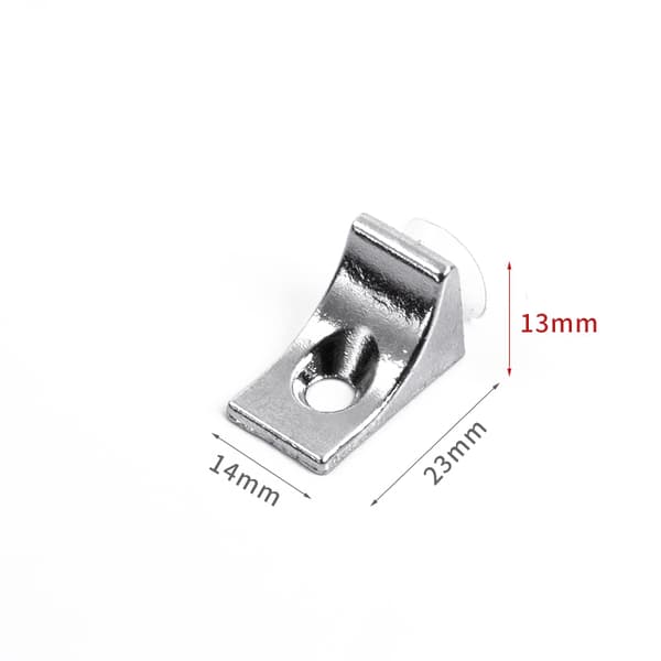 INF Sinklegering glasshyllebraketter, rettvinklet 7-form 9 g (10-pakning)  0