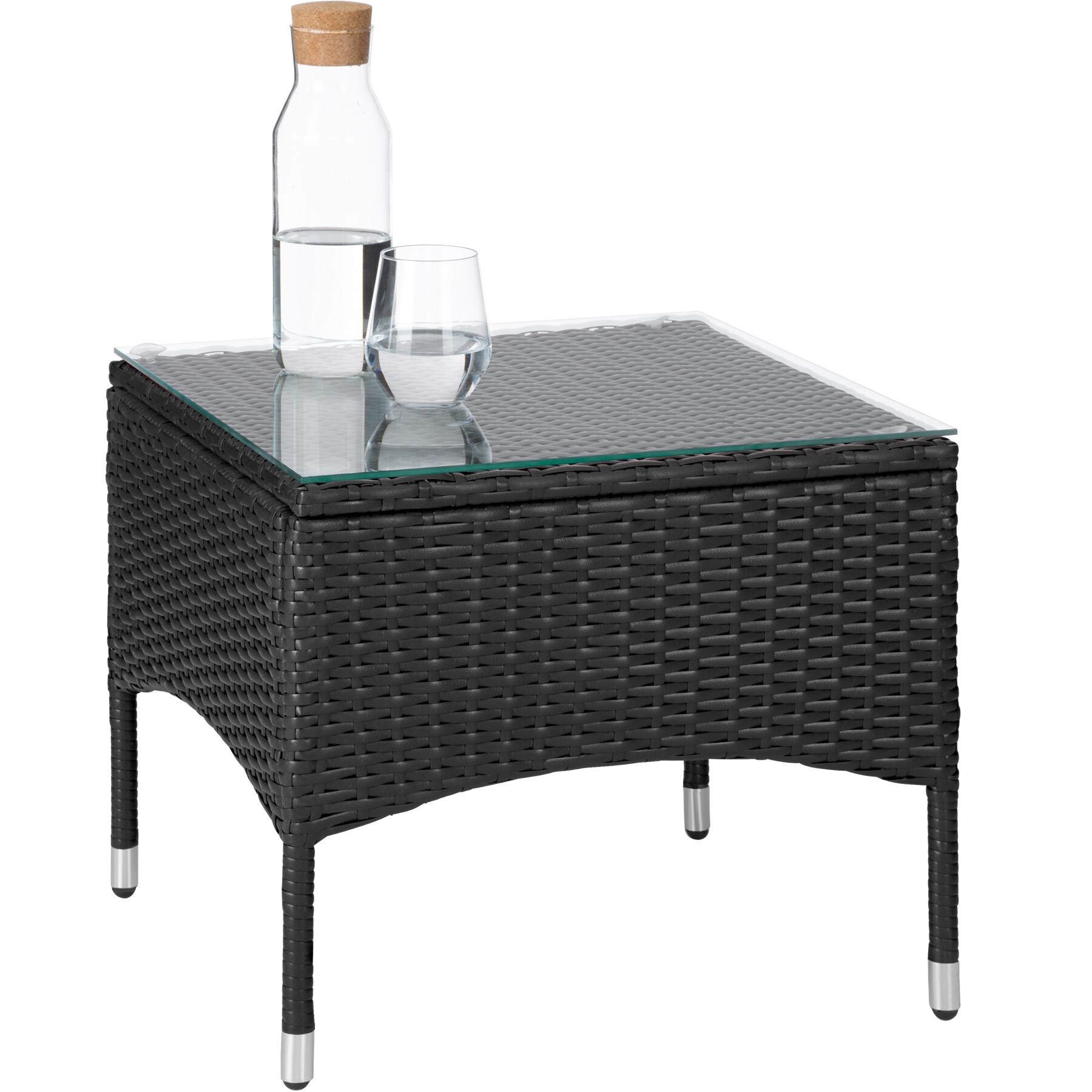 tectake® Rattanset, für 2 Personen, UV-beständig, 2 Bezugssets