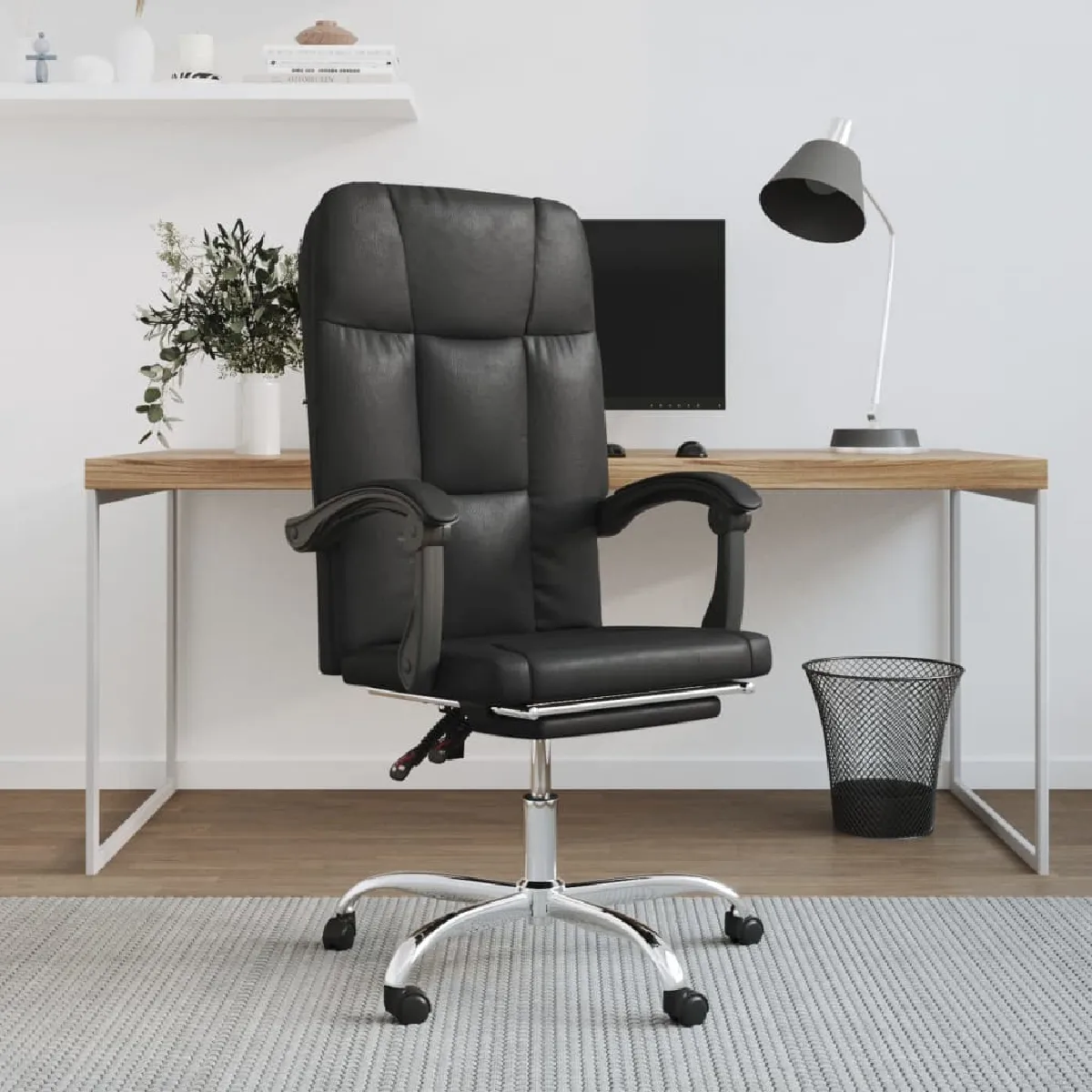 vidaXL Fauteuil inclinable - Noir