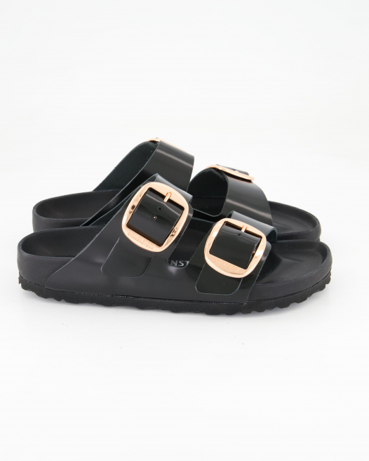 Birkenstock Arizona Big Buckle Pantoletten in Schwarz