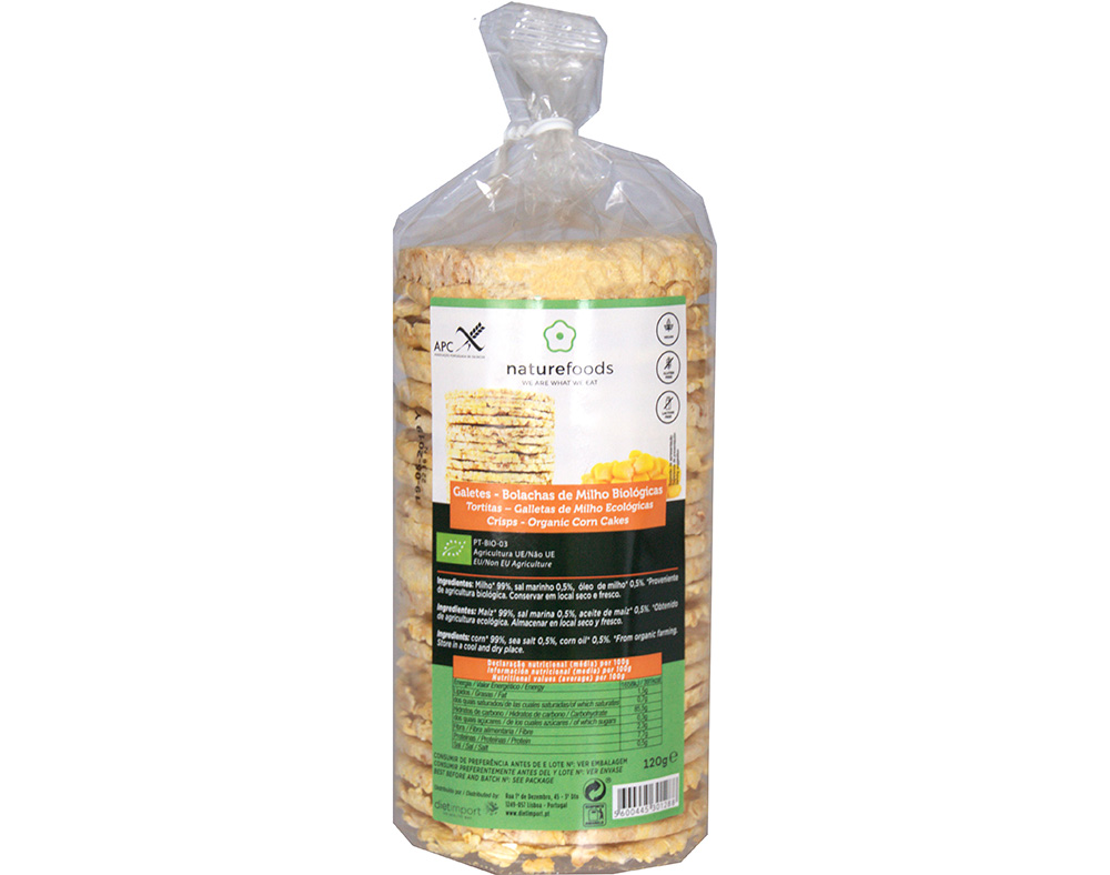GALETES NATUREFOODS MILHO BIO 120G