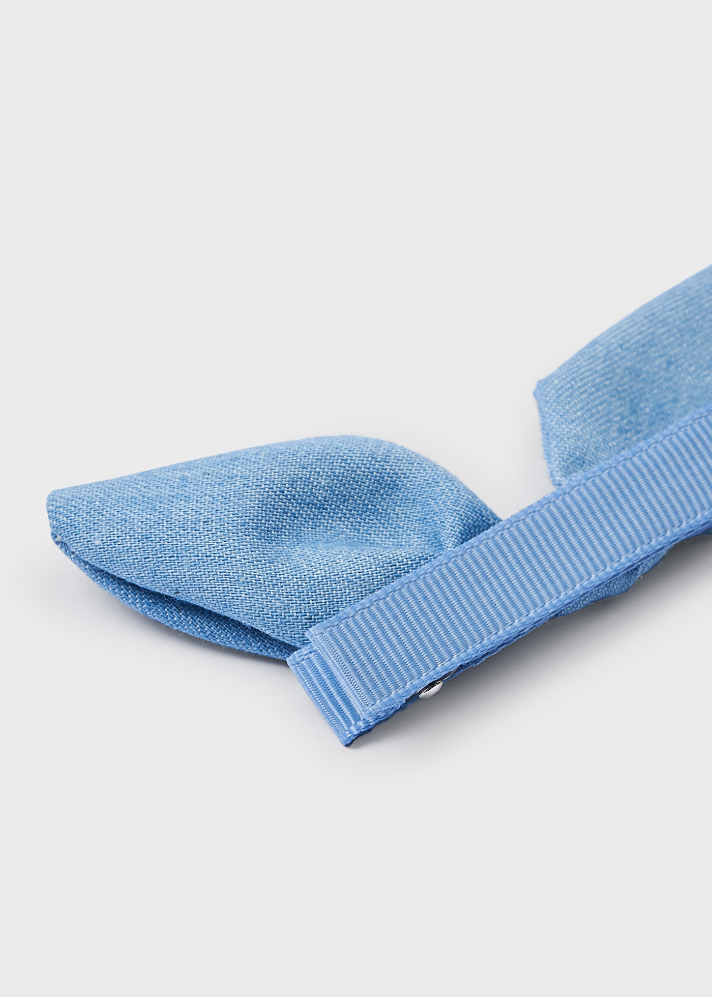 Presilha de laço jeans para meninas