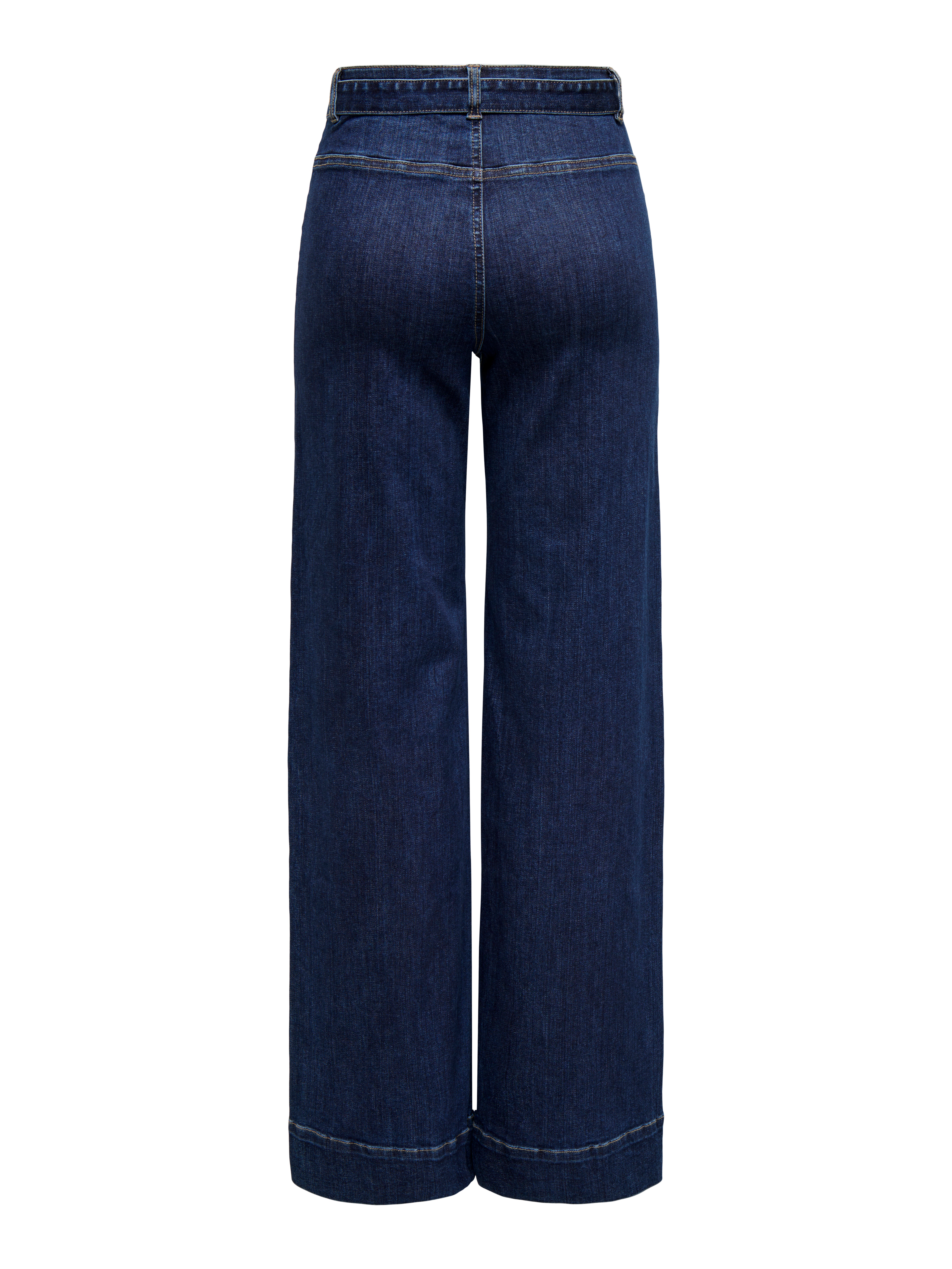ONLMADISON Hohe Taille Weiter Beinschnitt Jeans Dark Blue Denim