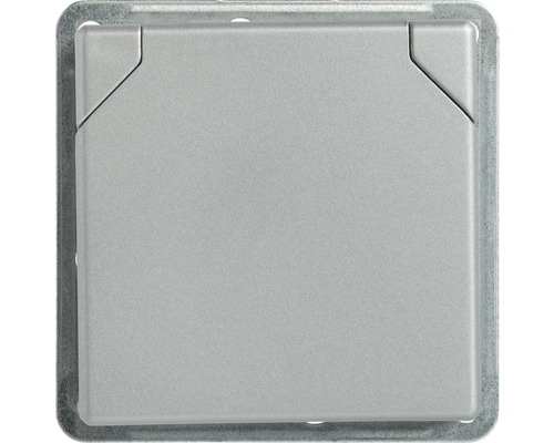 ROTH LANGE 57863 Stopcontact met klapdeksel Plus silverplus