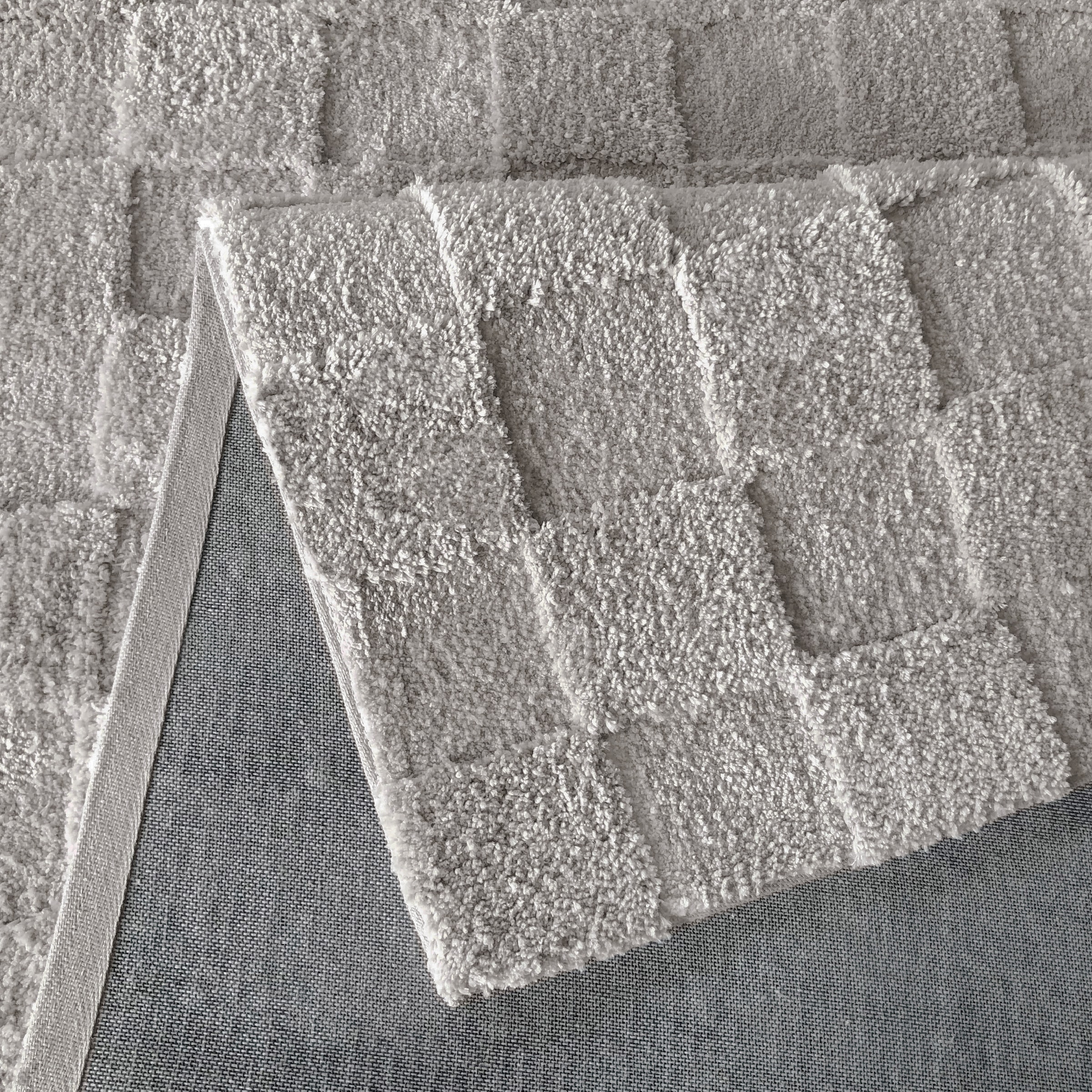 LeGer Home by Lena Gercke Teppich »Esmé, Hochflor-Teppiche, weich, Boho« rechteckig 23 mm Höhe Hoch-Tief-Struktur, Uni, Kästchen, Wohnzimmer, Schlafzimmer, Esszimmer