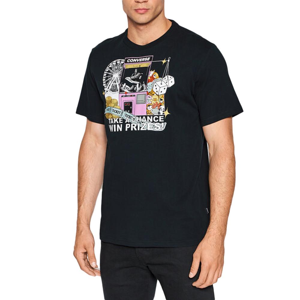 Converse T-shirt Noir Homme Converse Claw Machine