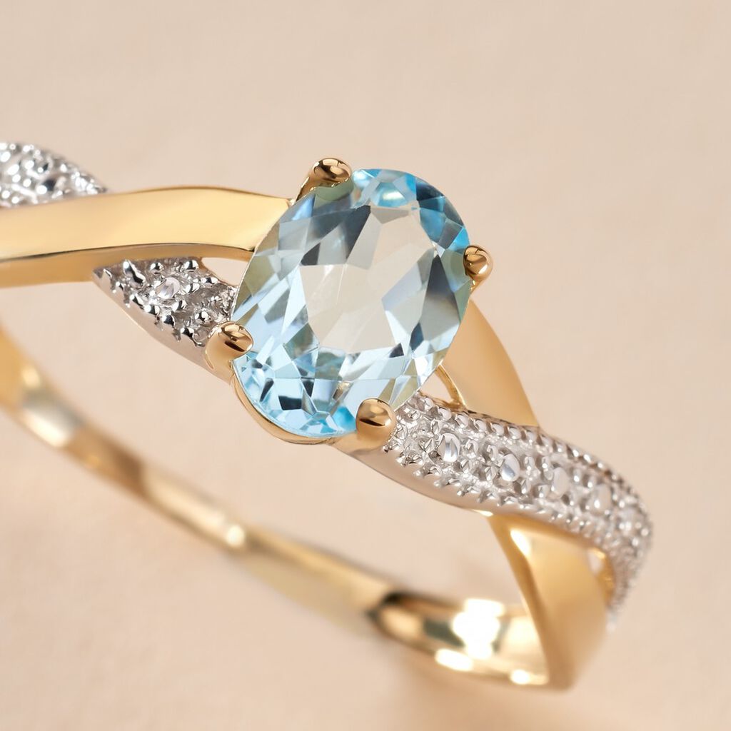 Bague Candice Or Jaune Topaze