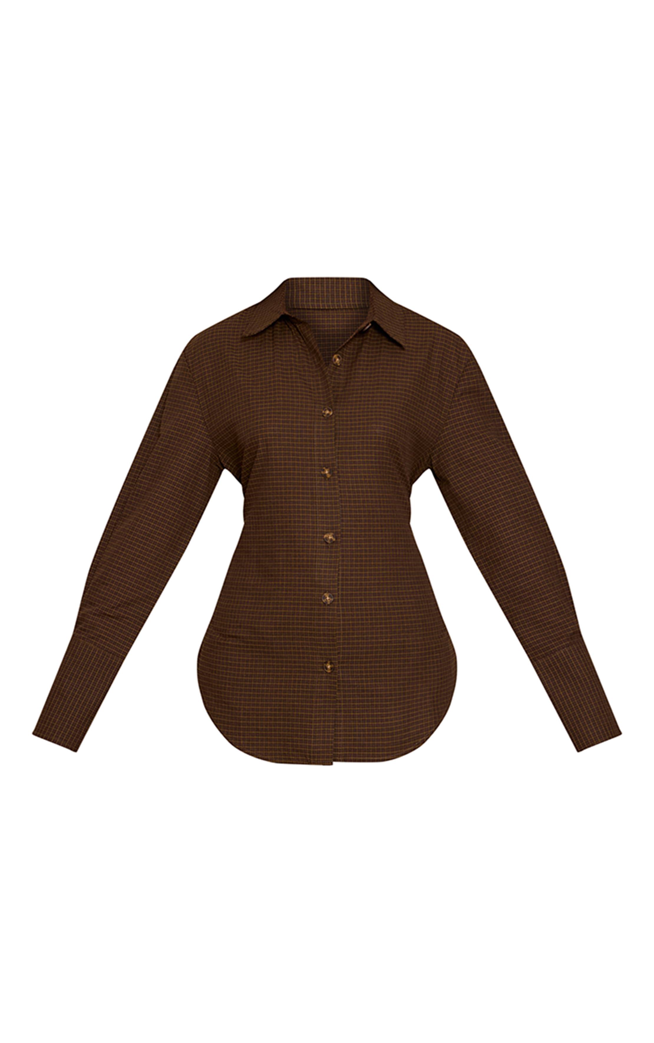 Vert Chemise Cintrée À Dos Noué Et Poignets Profonds