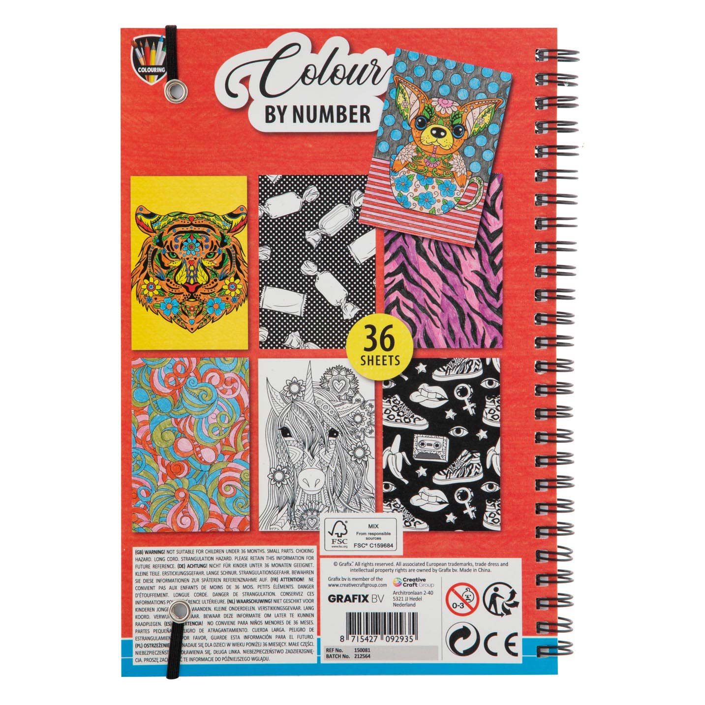 Kleuren op Nummer Kleurboek met Kleurpotloden.