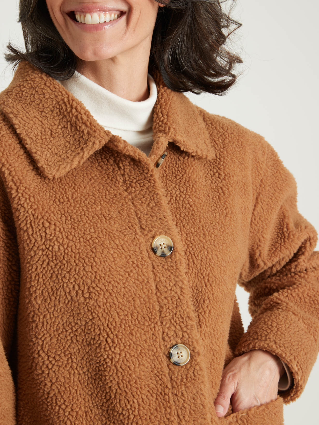 Veste chaude en maille moutonnée