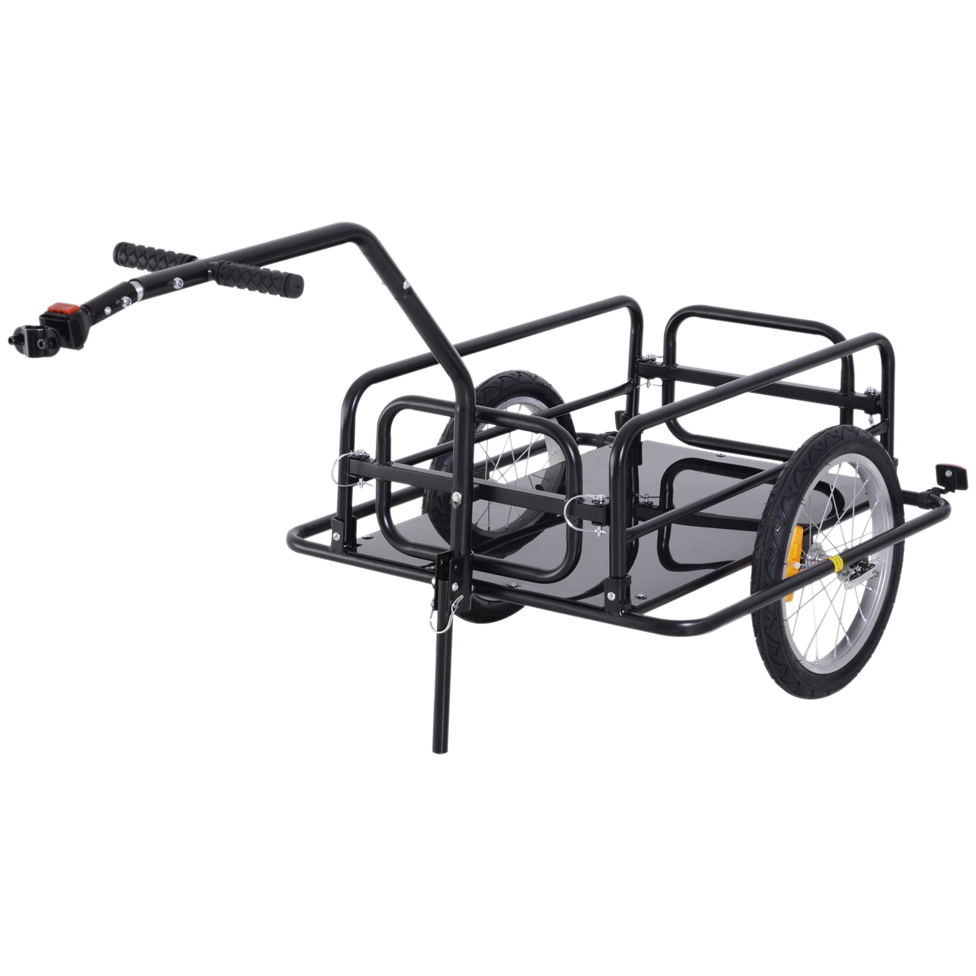HOMCOM Transportanhänger/-wagen schwarz 156 x 72 x 82 cm (LxBxH)
