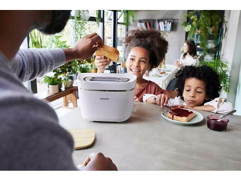Philips Toaster HD2640/11 Weiss Klassischer Toaster der 5000er-Serie