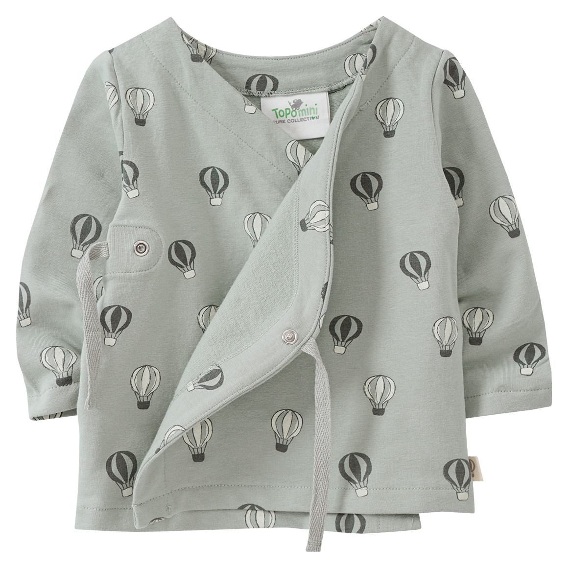 Topomini Pure Collection Newborn Wickeljacke mit Ballon-Print salbei