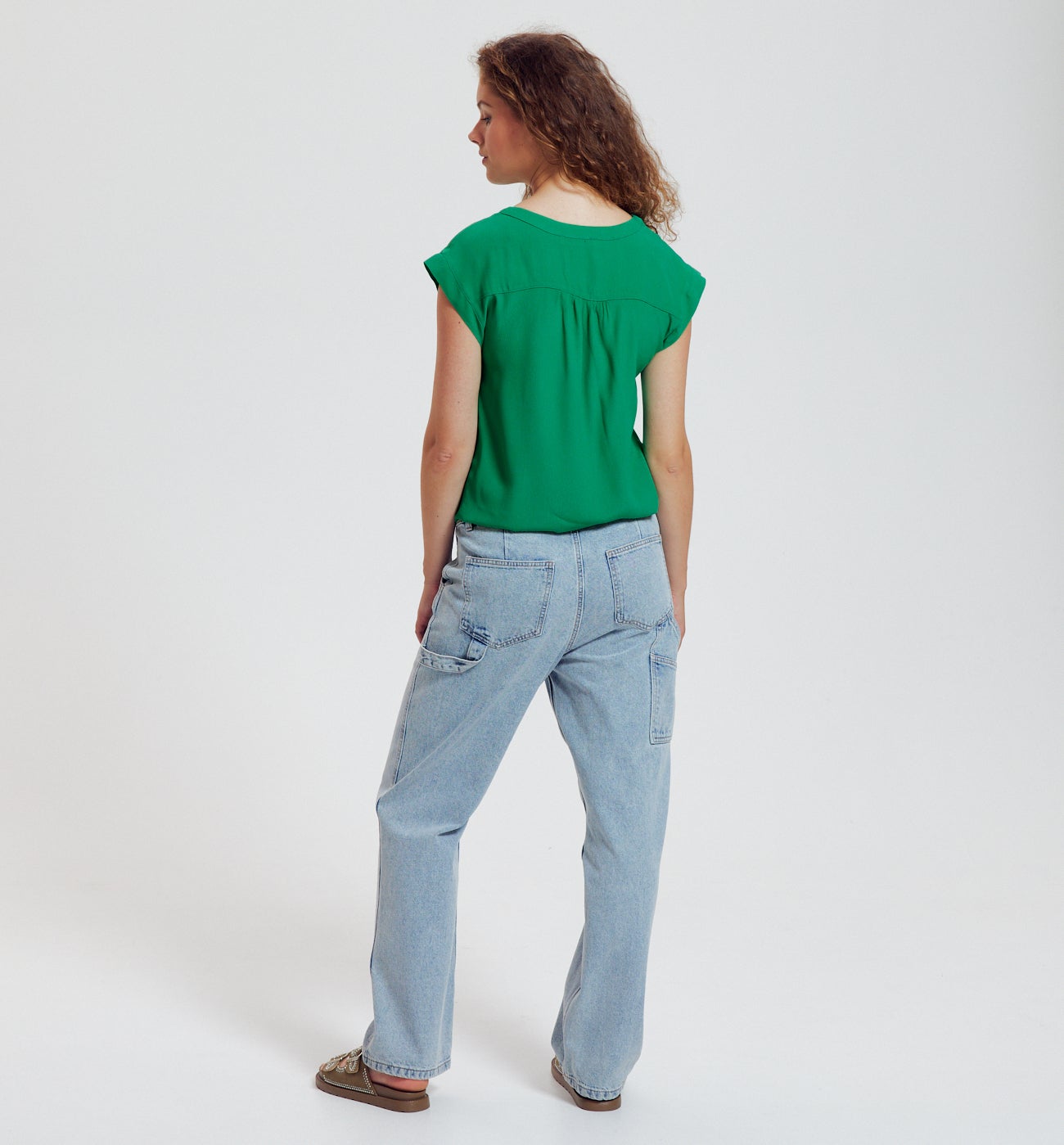 Blouse unie Femme - Vert clair