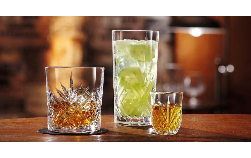 Trinkglas Broadway 300 ml, 6 Stück, TransparentGetränkegläser Set mit Kristall Optik