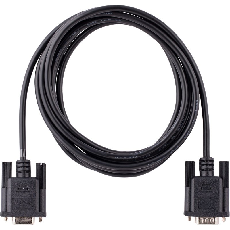 StarTech.com Câble Série RS232 Null Modem de 3m - Cordon DB9 Mâle Femelle - Câble Série Croisé avec Blindage Al-Mylar - Port série COM, Compatible avec les Appareils DTE, Noir, F/M