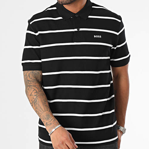 Polo Manches Courtes A Rayures PaleStripe 50515312 Noir
