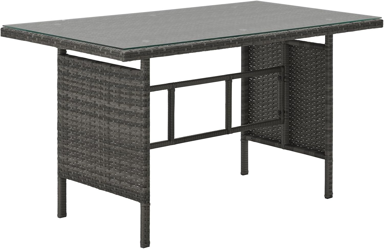 SVITA Monroe Garten-Lounge Set Polyrattan Lounge-Möbel Sitzgruppe Grau