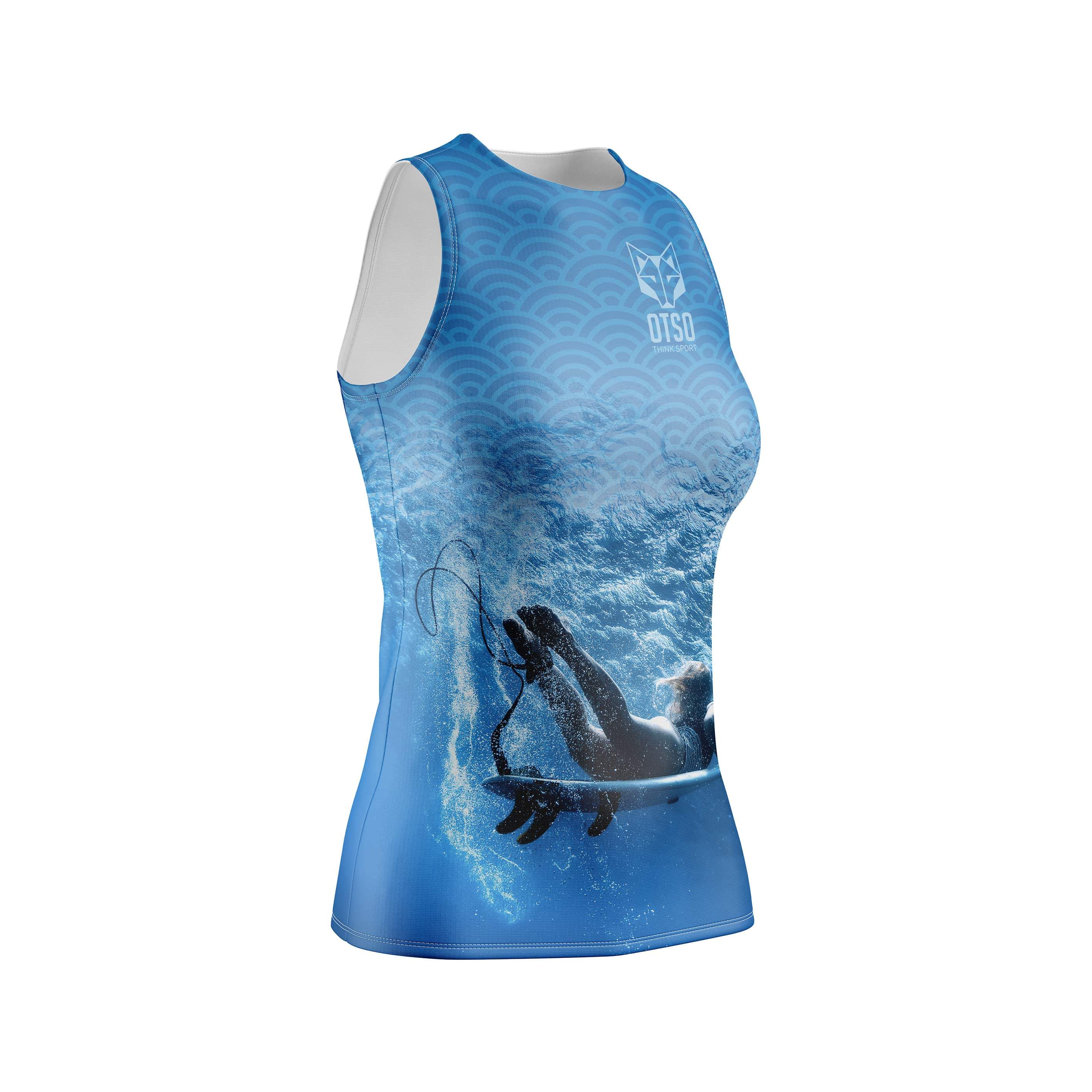 Camiseta sem mangas para surf