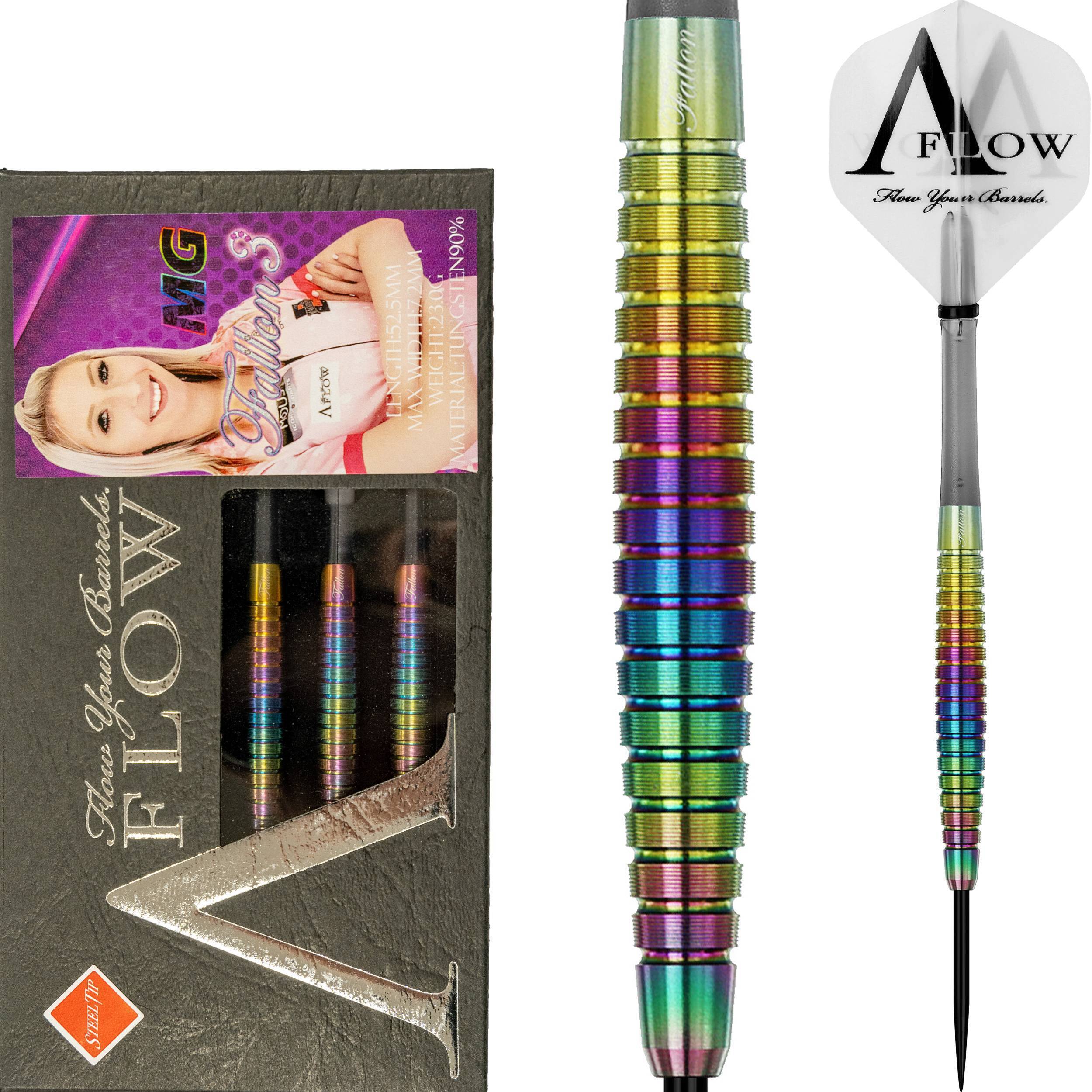 Dynasty - A-Flow Black Line - Fallon Sherrock Rainbow MG - Steeldart