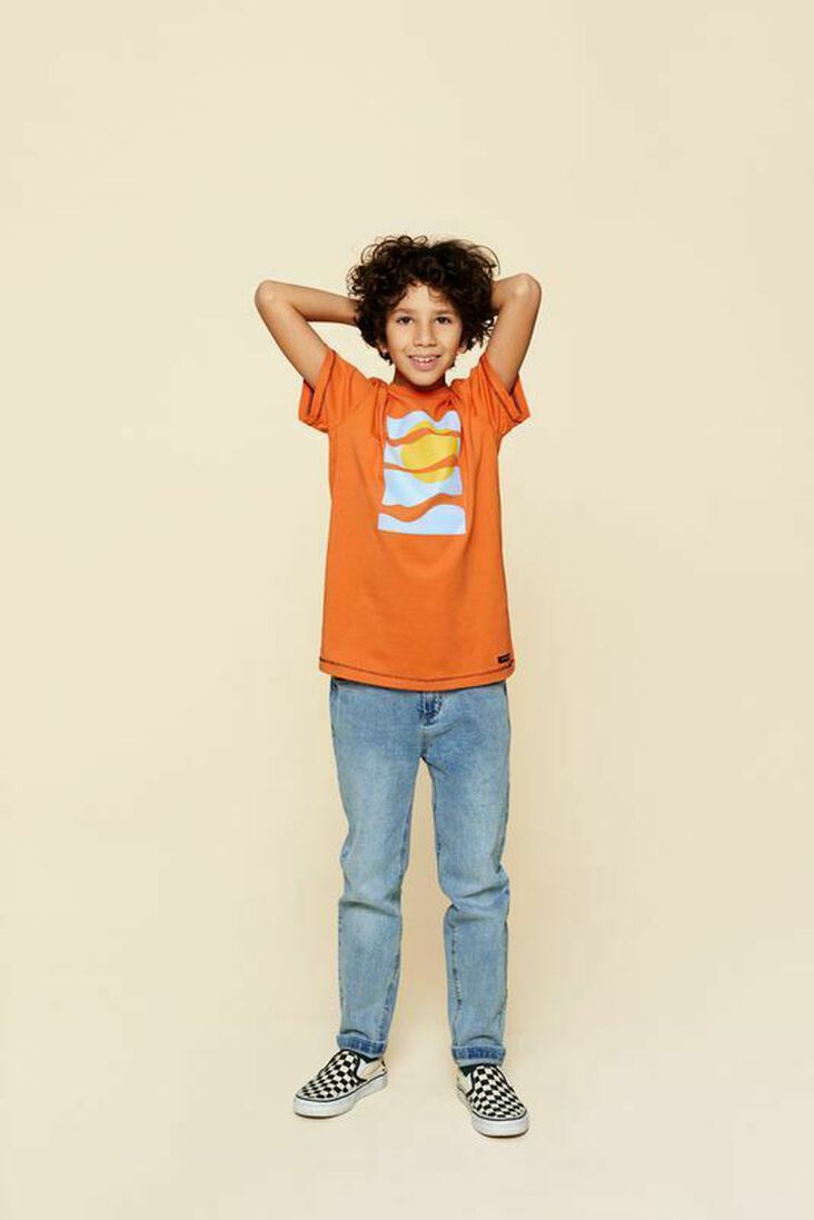 A MONDAY IN COPENHAGEN oranje a monday in copenhagen t-shirt sky t-shirt