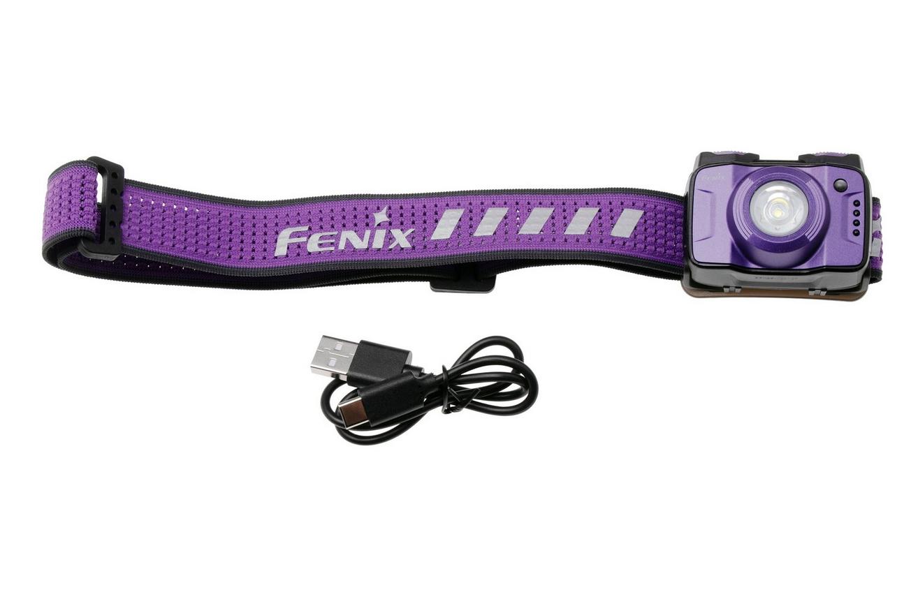 Fenix HL12R-P V2.0 oplaadbare hoofdlamp, 500 lumen, paars