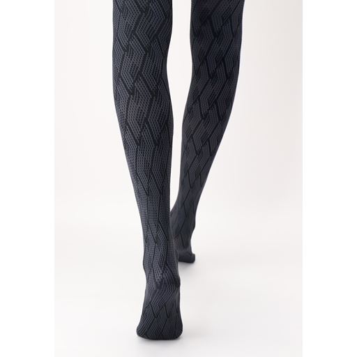 Oroblu Jacquard Design 60 Strømpebukser, Grey, L/XL