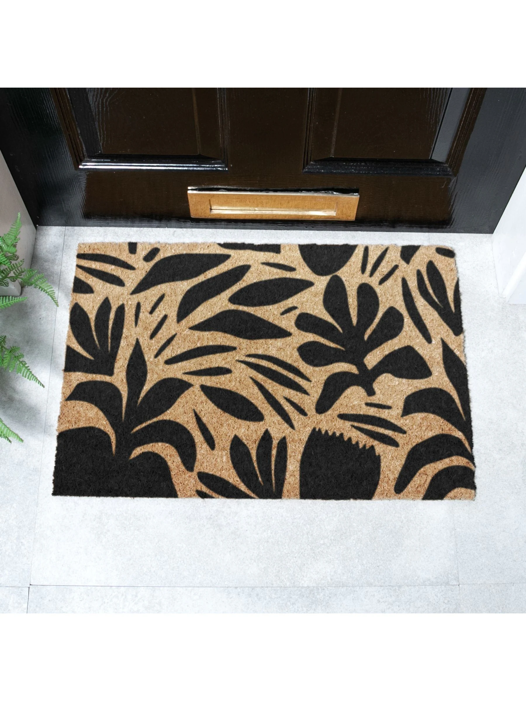 Artsy Mats Abstract Leaf Pattern Doormat