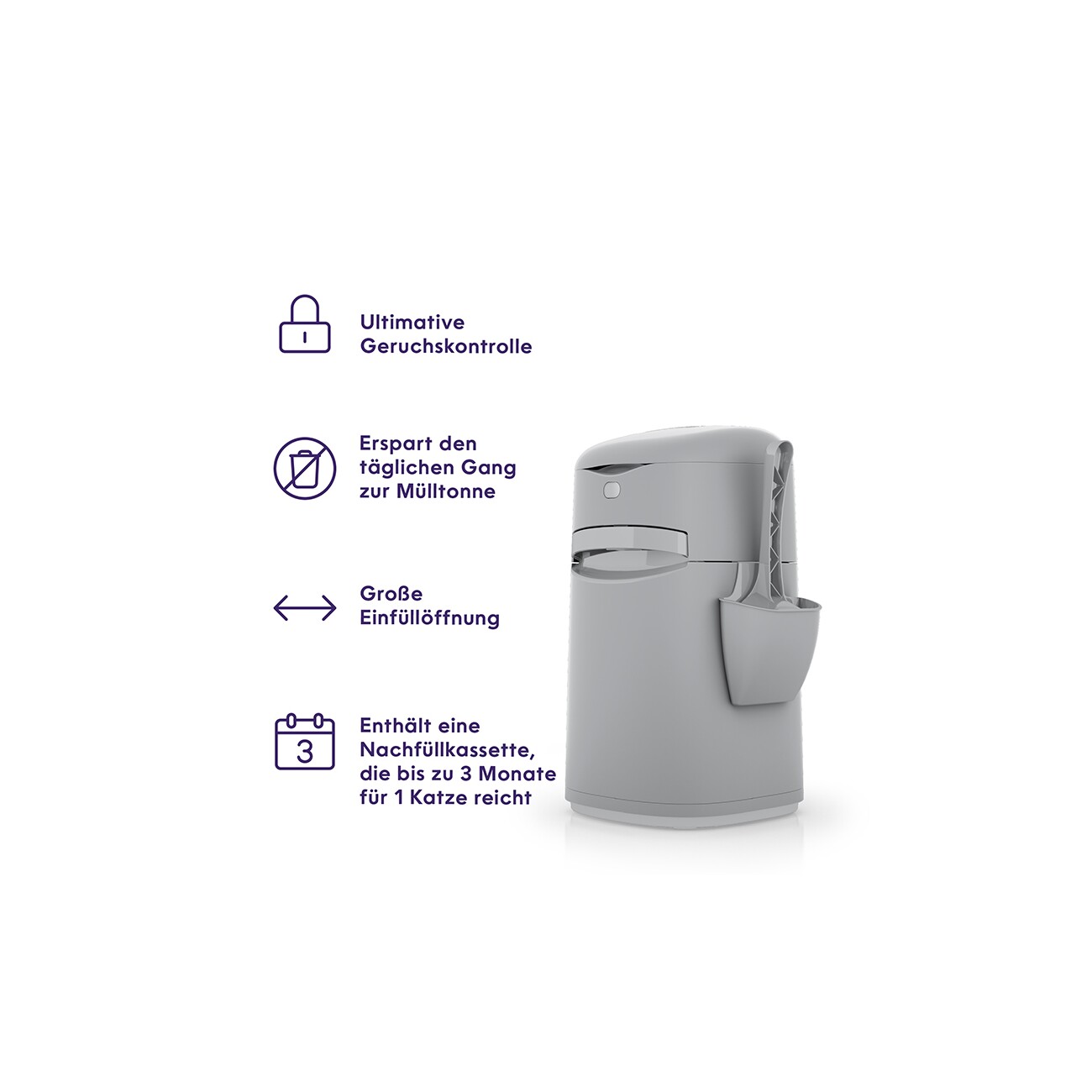 LitterLocker by Litter Genie EasyRoll Katzenstreu-Entsorgungseimer inkl. 3-Monats-Kassette