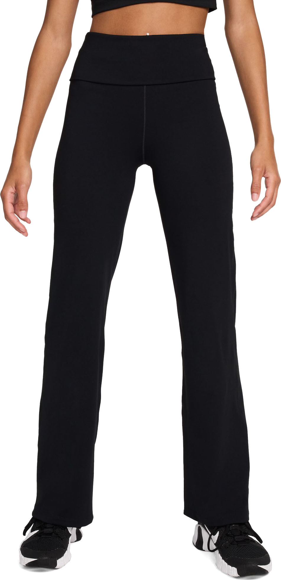 Dri-FIT One High-Rise Fold-Over Pant Dame 010/Black/Black