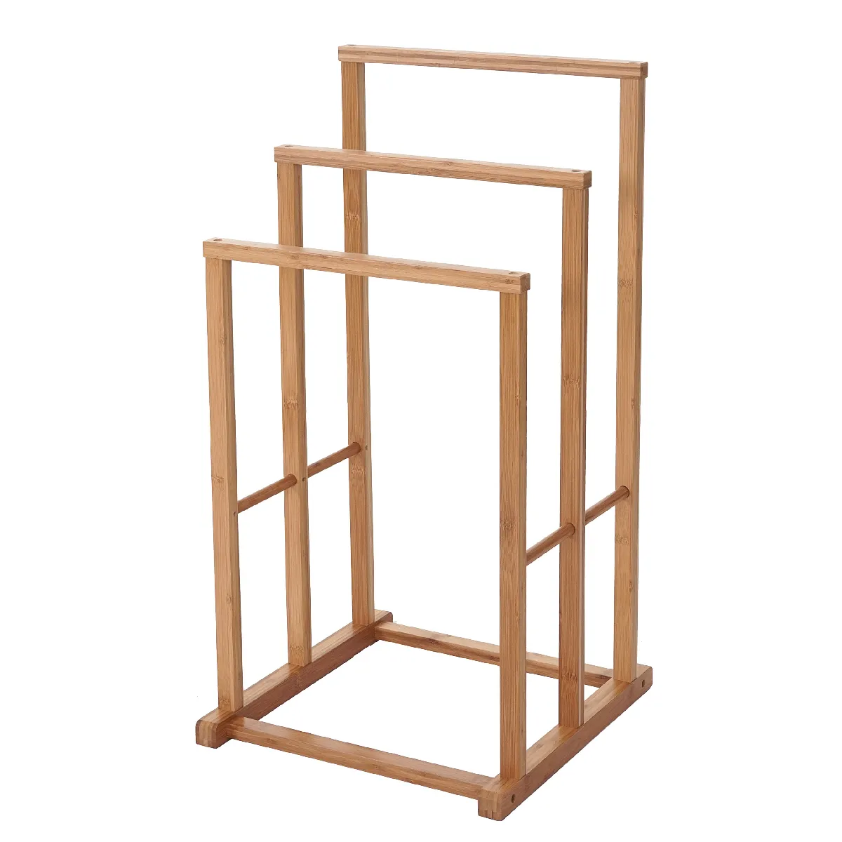 Mendler Porte-serviettes bambou HWC-B18 pour salle de bain