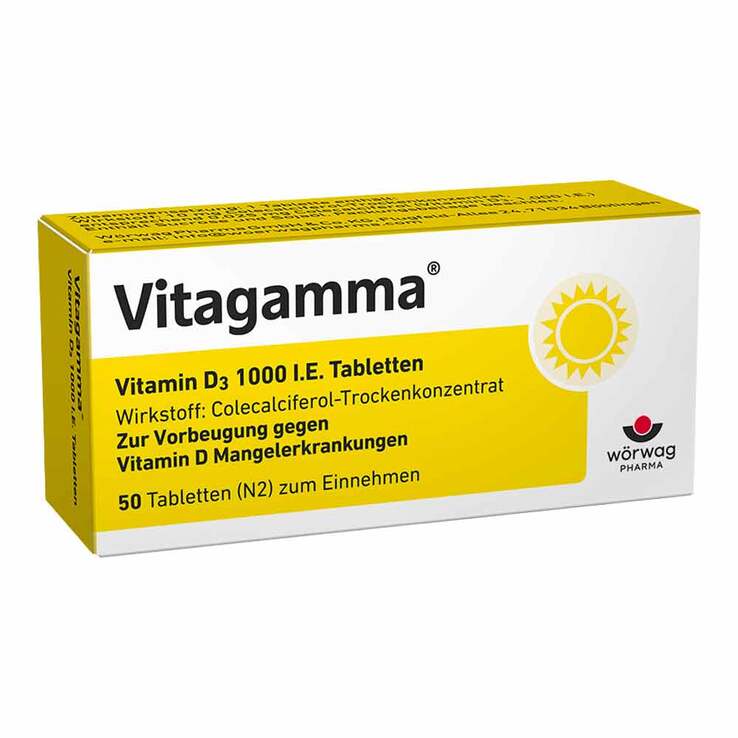 Vitagamma® D3 1.000 I.E. Vitamin D3 Tabletten, 50 St
