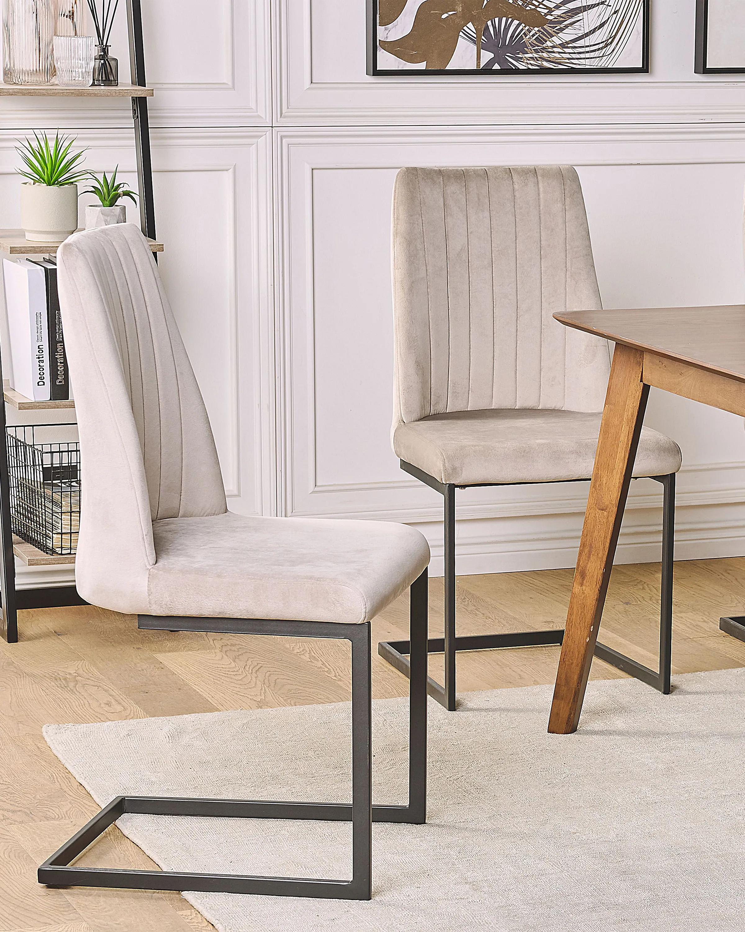 Set van 2 eetkamerstoelen LAVONIA Fluweel Taupe