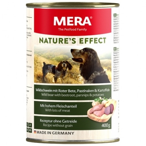 Ração úmida Mera Nature Effect, sabor javali