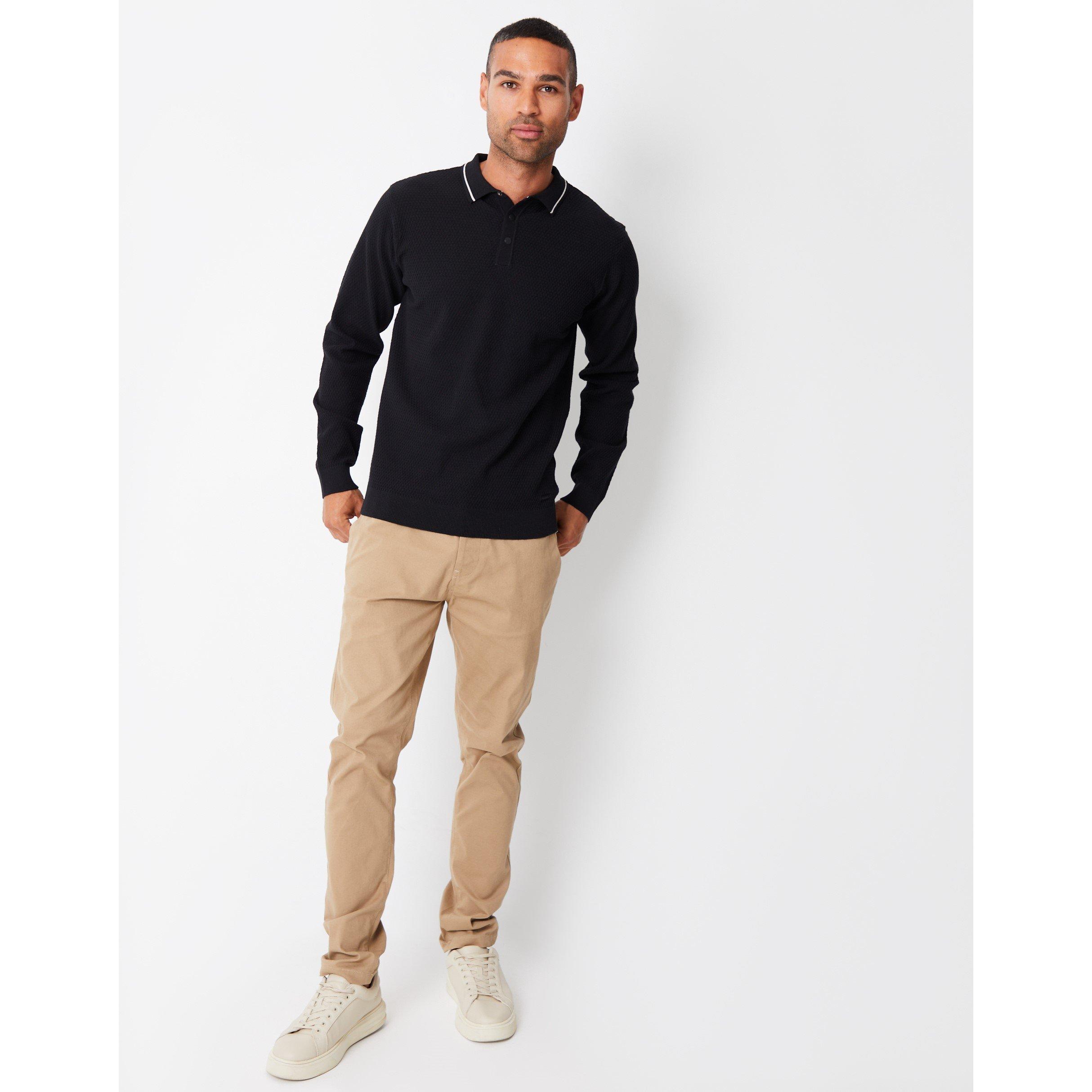 Threadbare TB LSl Polo Msly Sn99