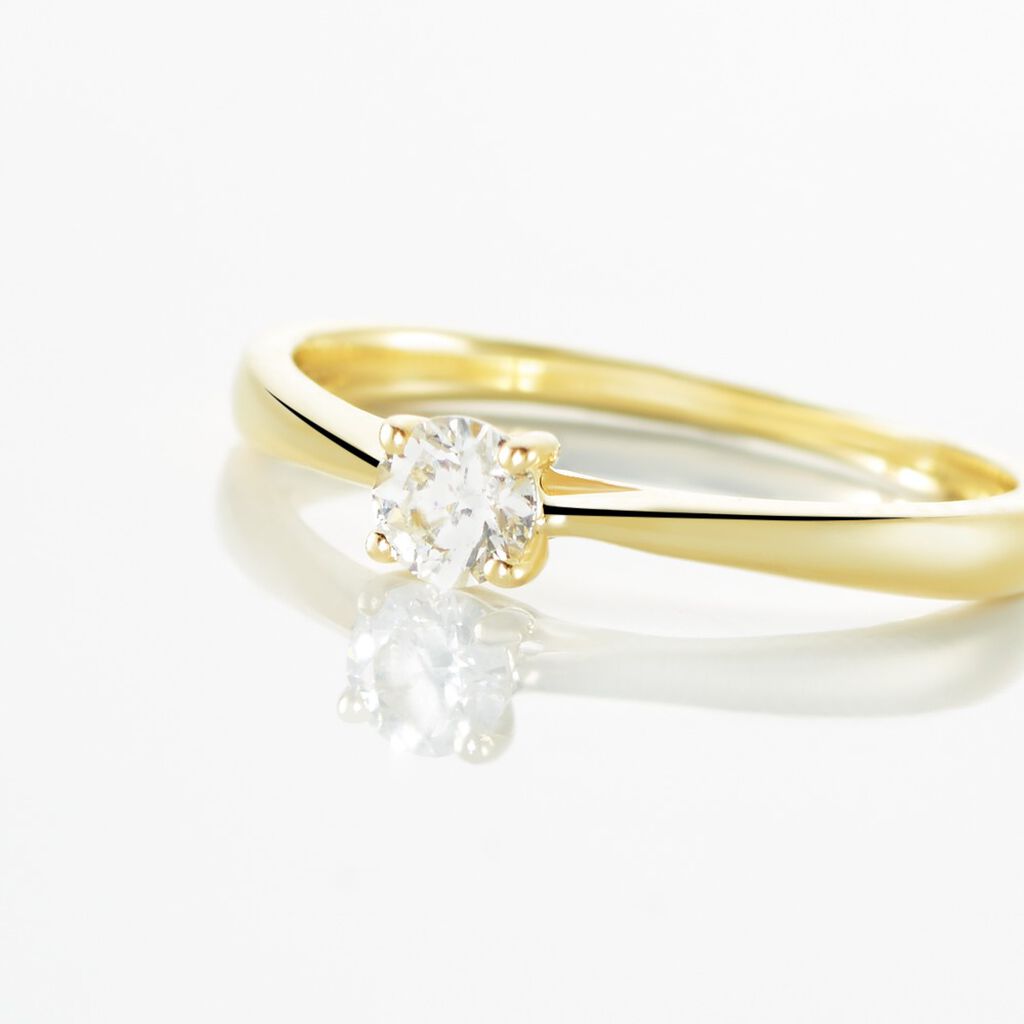 Bague Solitaire Aphrodite Or Jaune Diamant
