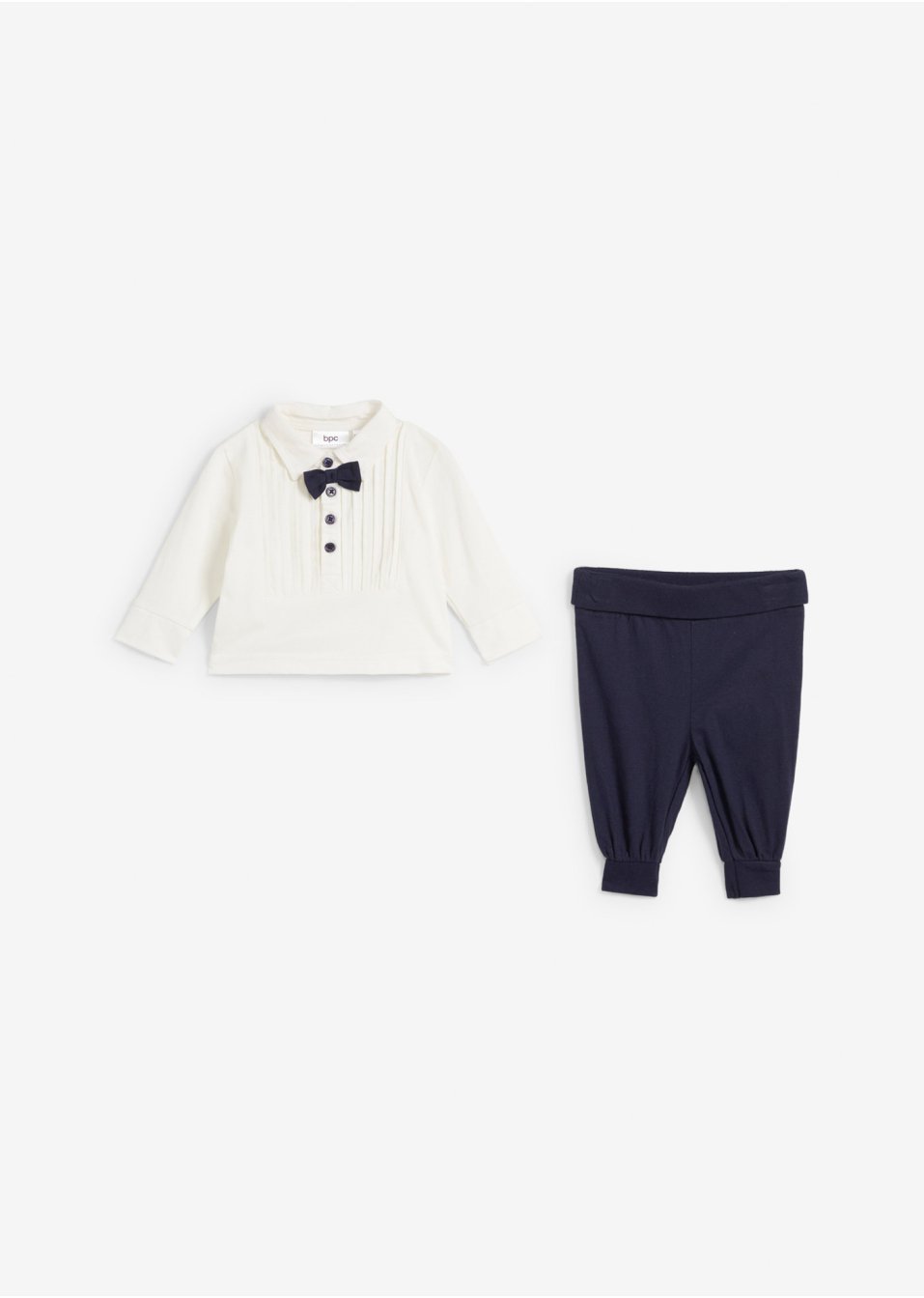 T-shirt manches longues et pantalon bébé en coton (Ens. 2 pces.)
